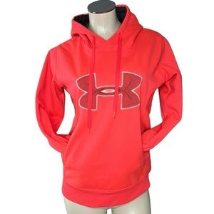 UNDER ARMOUR Cold Gear Storm Semi-Fitted Women's Orange Pink Sweatshirt Size M